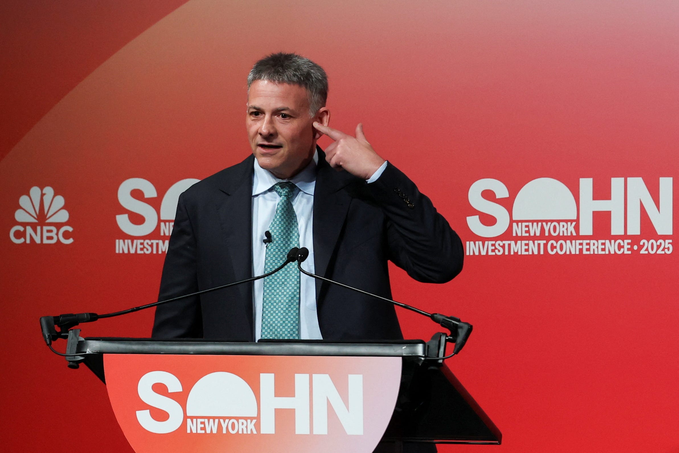 President of Greenlight Capital, Inc. David Einhorn speaks at the 2025 Sohn Investment Conference