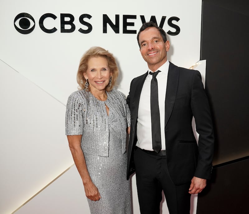 WASHINGTON, D.C. - APRIL 29: Shari Redstone and George Cheeks at the CBS News/POLITICO reception ahead of the White House Correspondents' Dinner at the Washington Hilton, on April 29, 2023. (Photo by Mary Kouw/CBS via Getty Images)