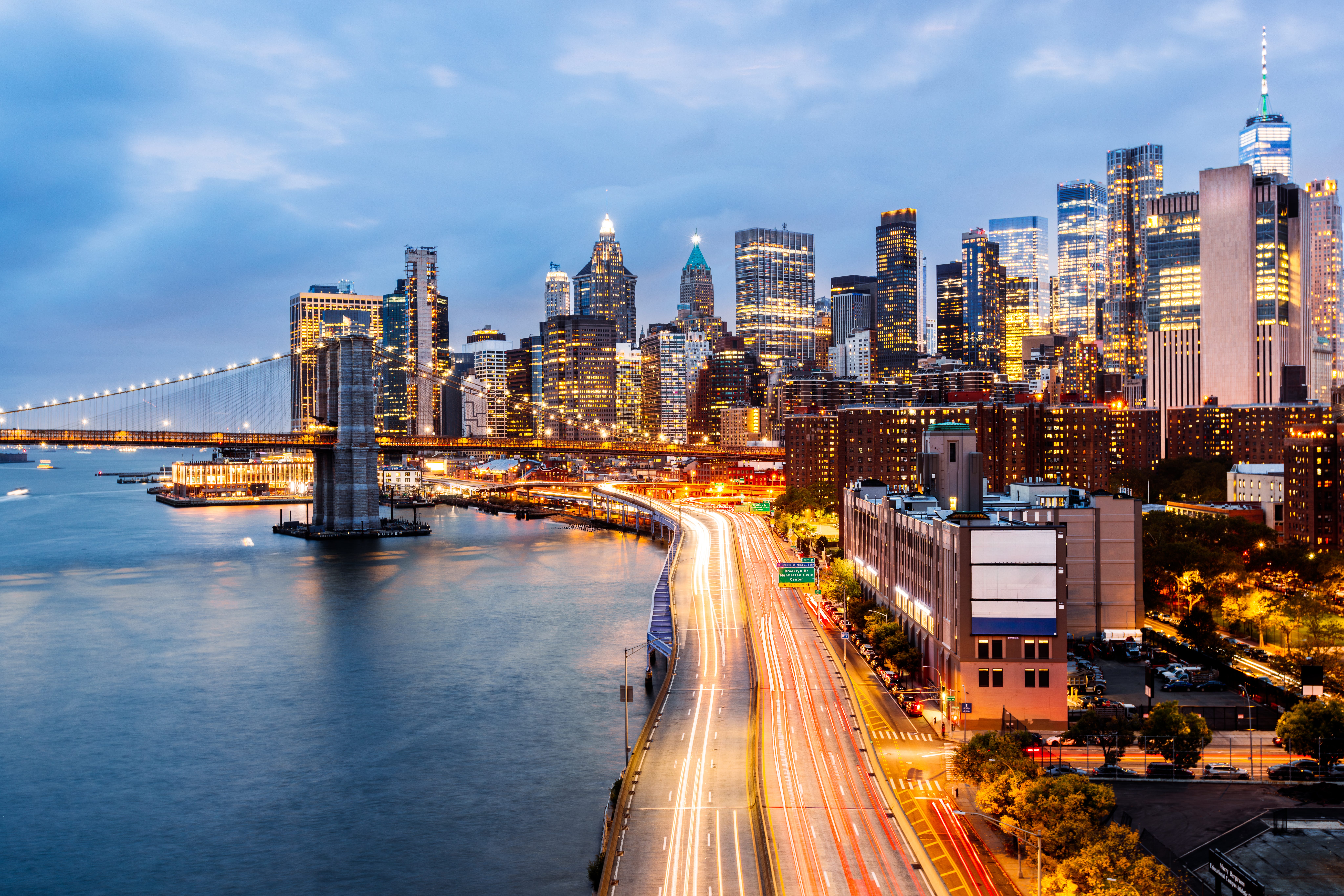 New York skyline.