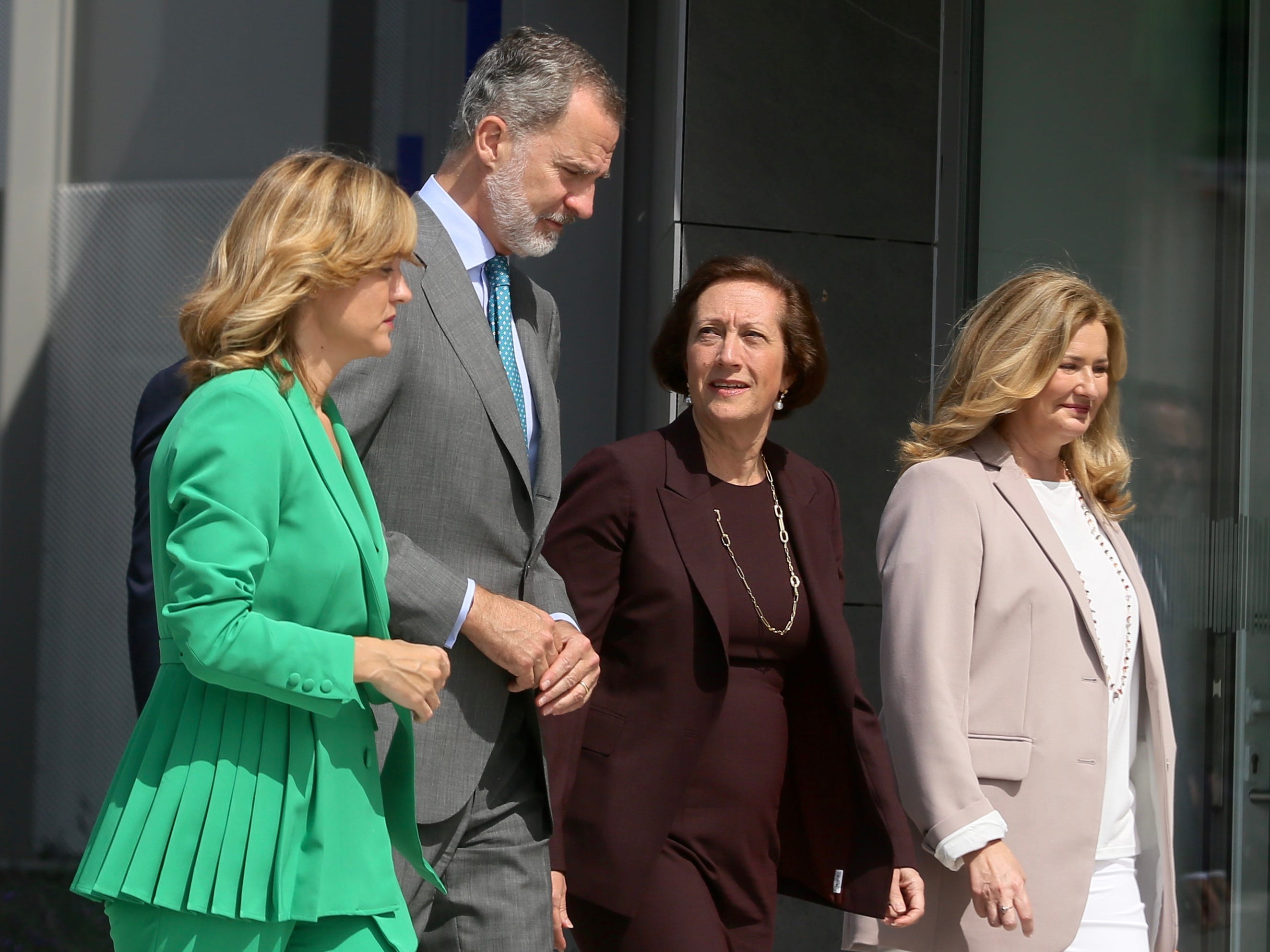 Judy Marks walkiong alongside others