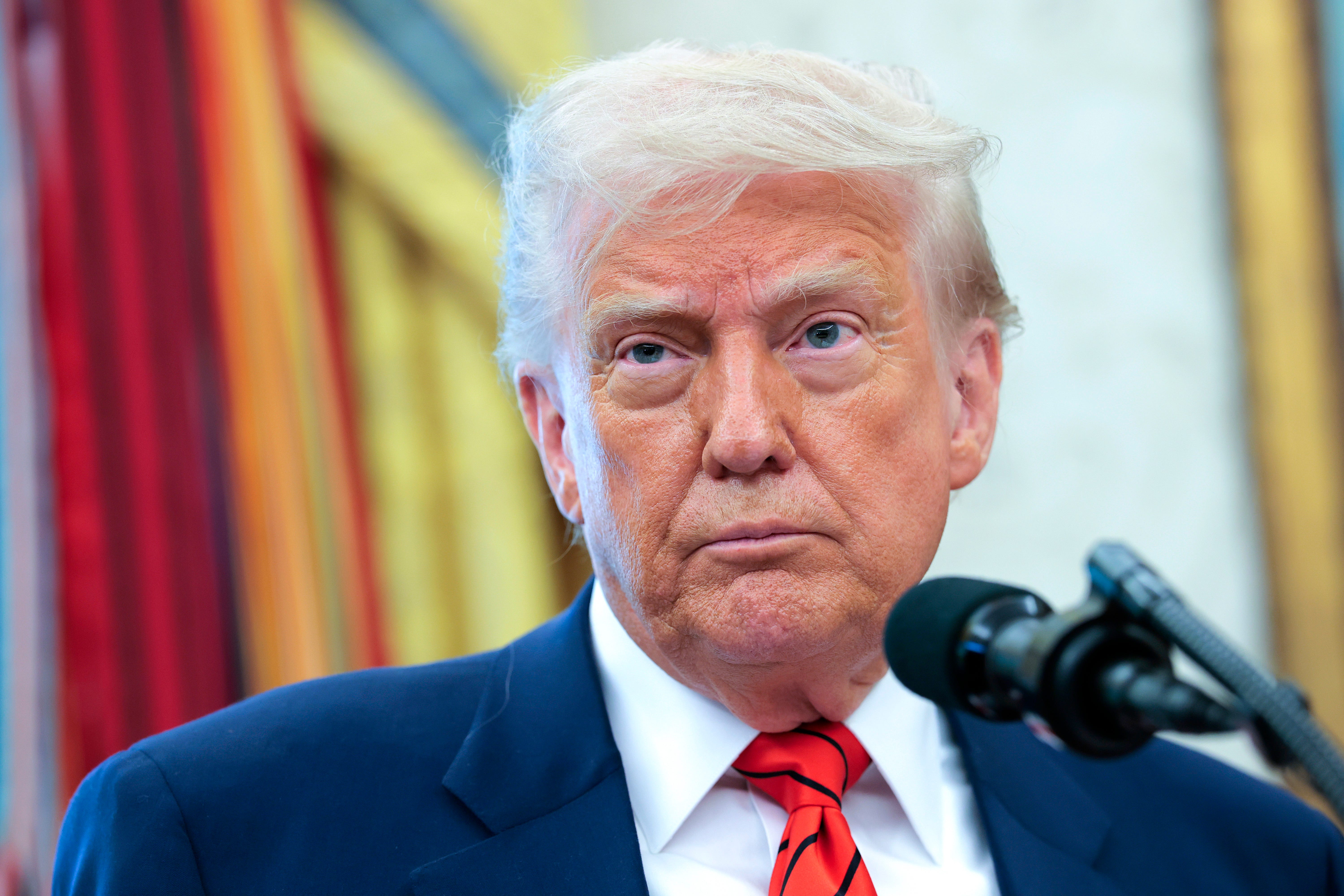 image of trump looking serious