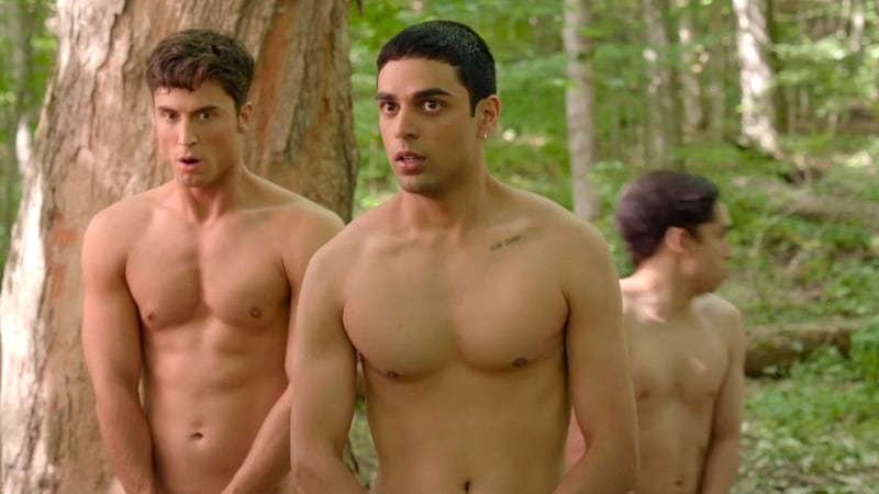 Benito Skinner and Rish Shah in "Overcompensating."