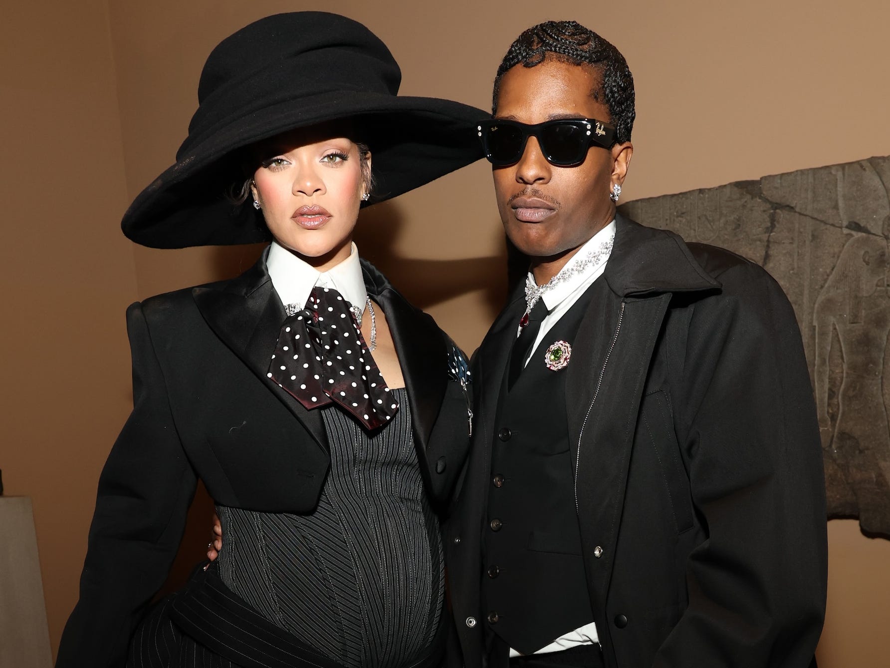 Rihanna and ASAP Rocky at the 2025 Met Gala.