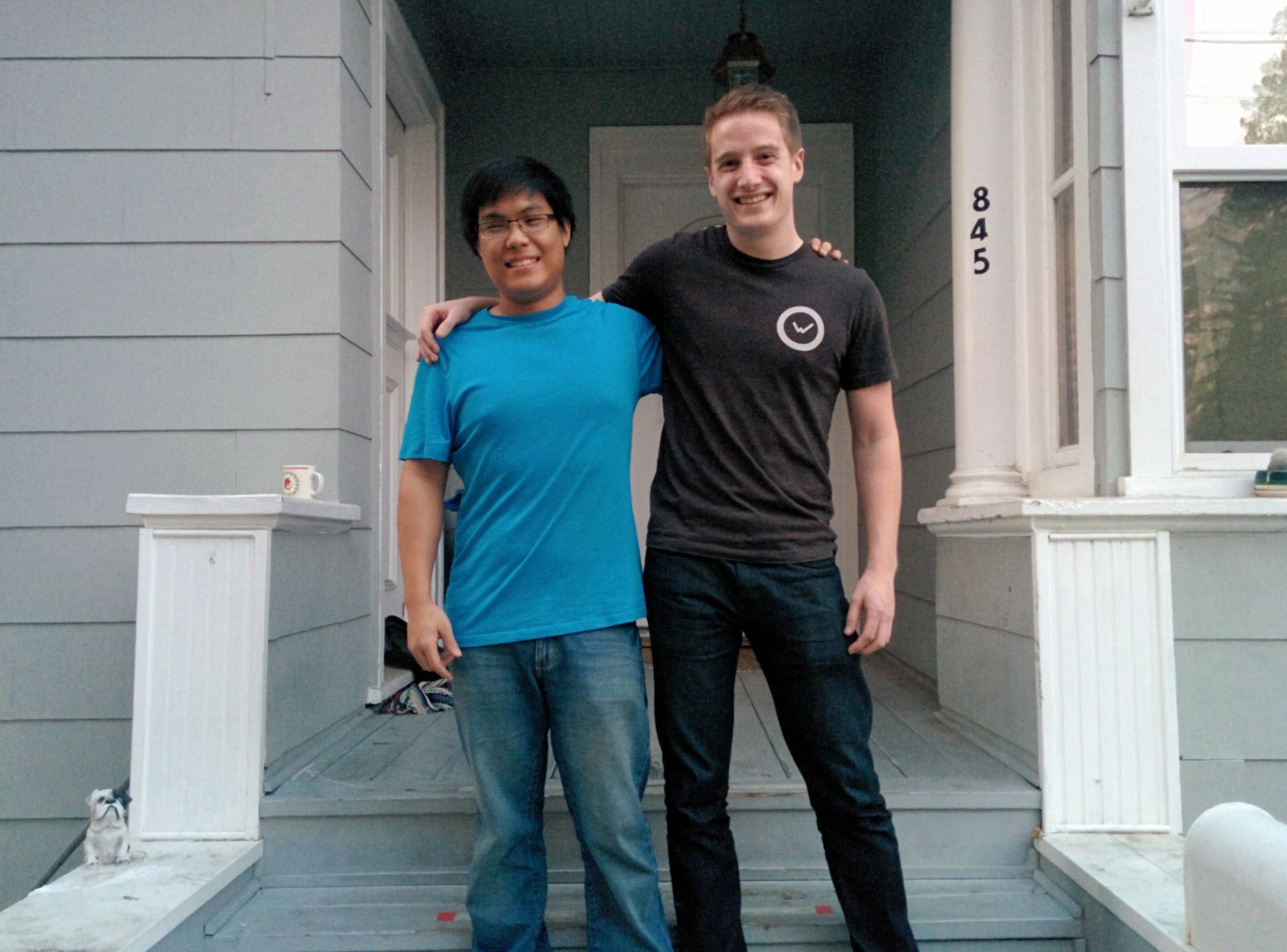 StackBlitz cofounders Albert Pai (left) and Eric Simons (right) moving out of a hacker house they ran in Palo Alto