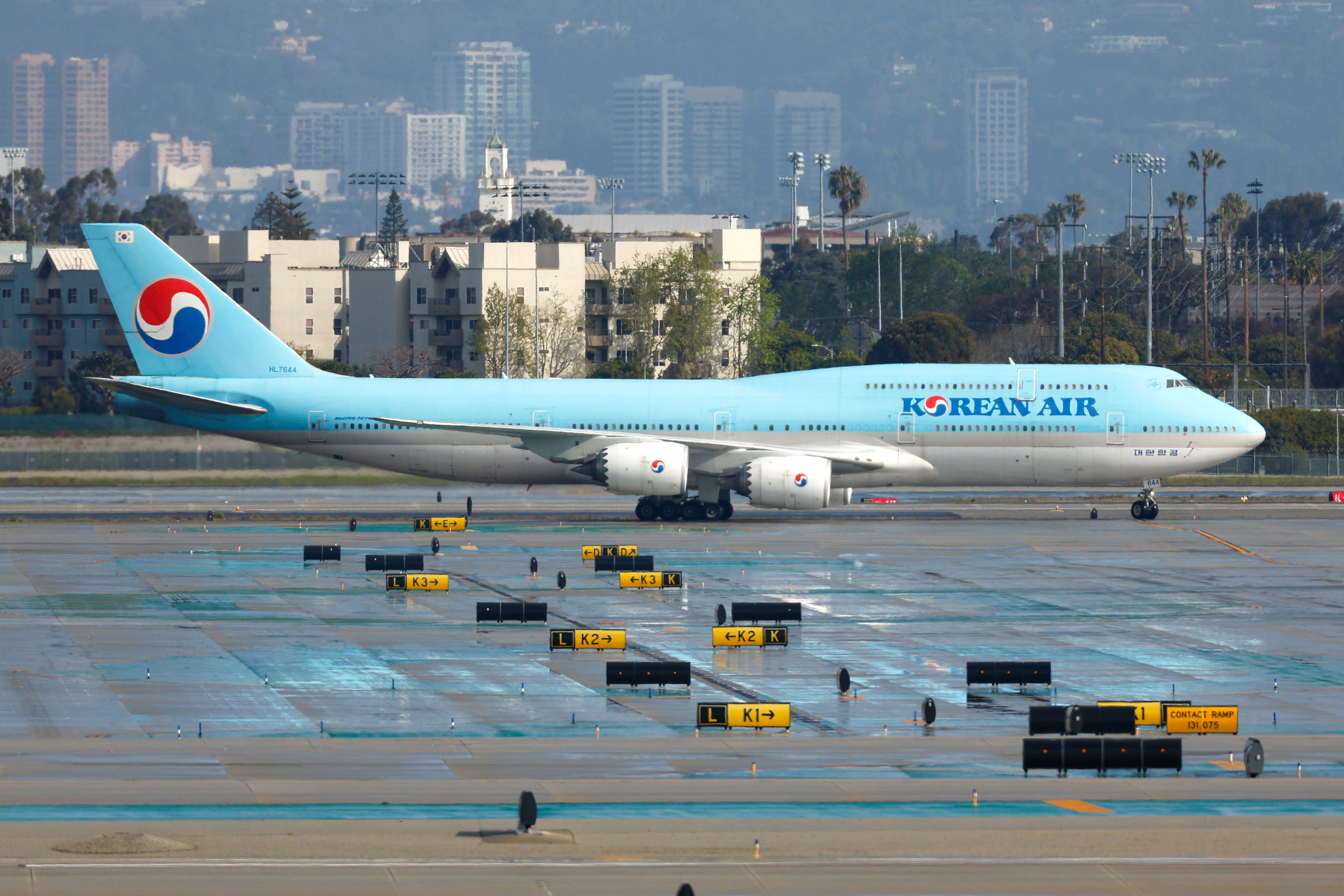 Korean Air Boeing 747 in Los Angeles.
