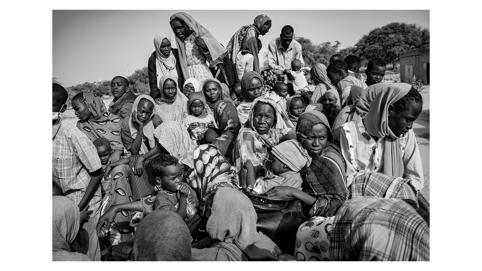 Picture of refugees who fled the Zamzam camp in Sudan’s Darfur region