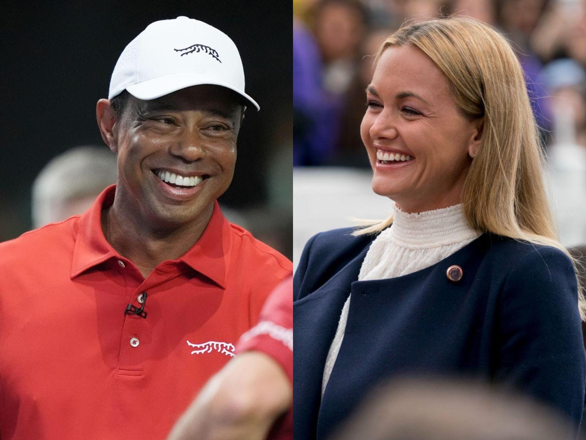 Composite image of Tiger Woods and Vanessa Trump.