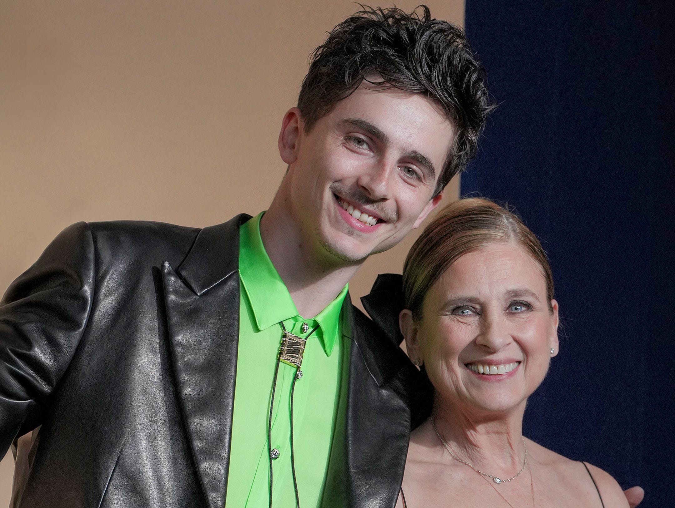 Timothée Chalamet, and mom