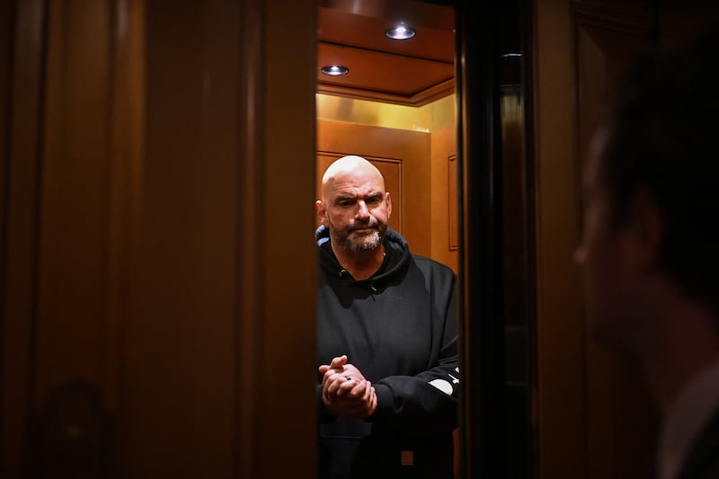 Staffers to Senator John Fetterman, seen on Capitol Hill in February 24, described erratic behavior from their boss in a lengthy article.