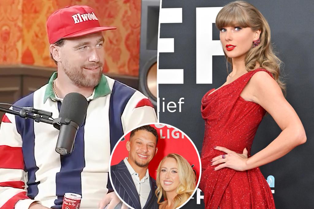 Travis Kelce comments on Taylor Swift after she skips Patrick Mahomes’ charity event