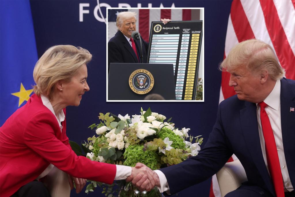 Trump agrees to extend deadline for 50% tariffs on European Union  after ‘very nice talk’ with EU head