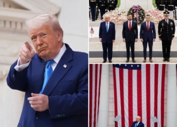 Trump honors America’s fallen, takes another swipe at Biden in Memorial Day speech at Arlington Cemetery