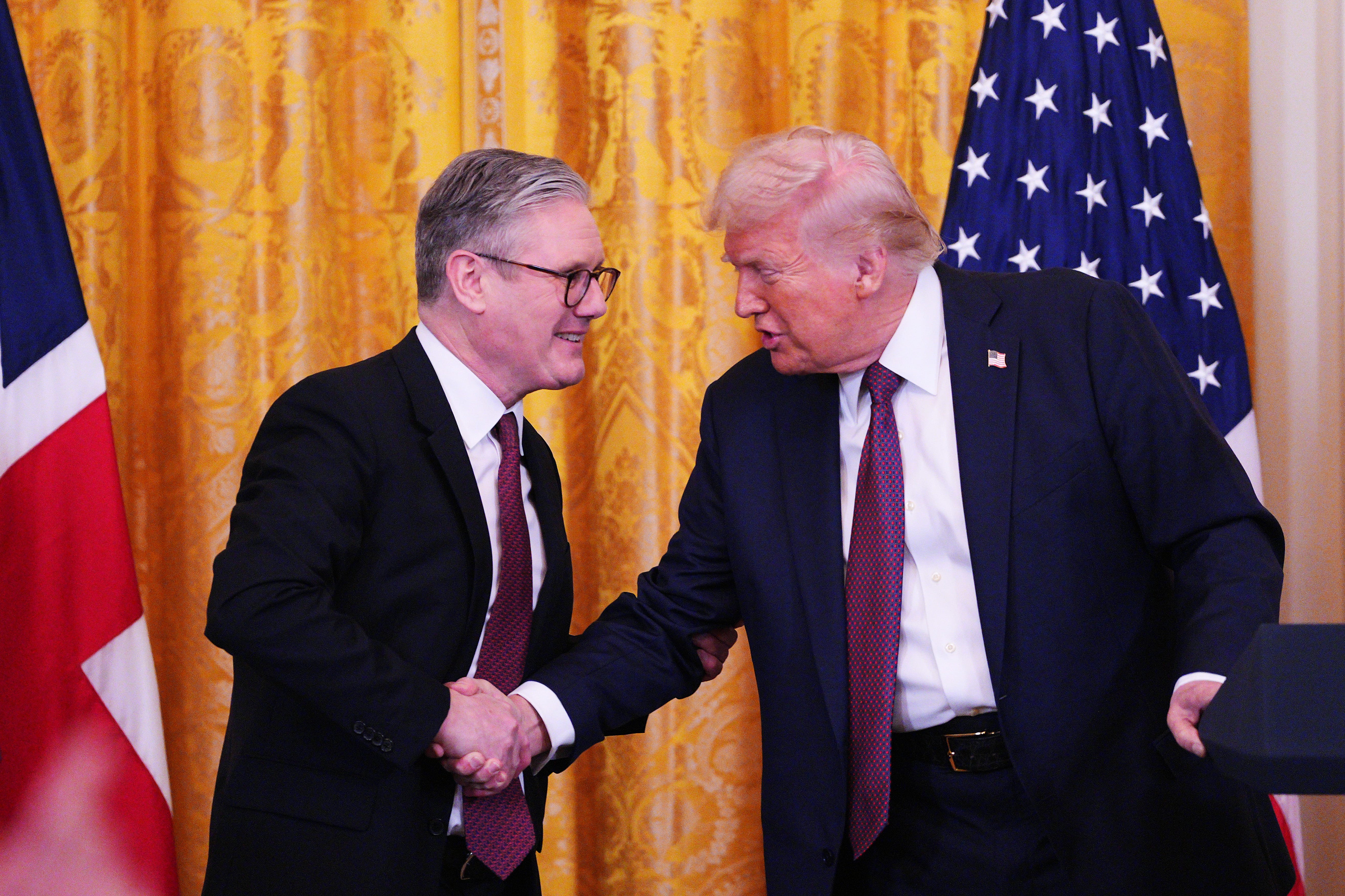 UK PM Keir Starmer and Donald Trump