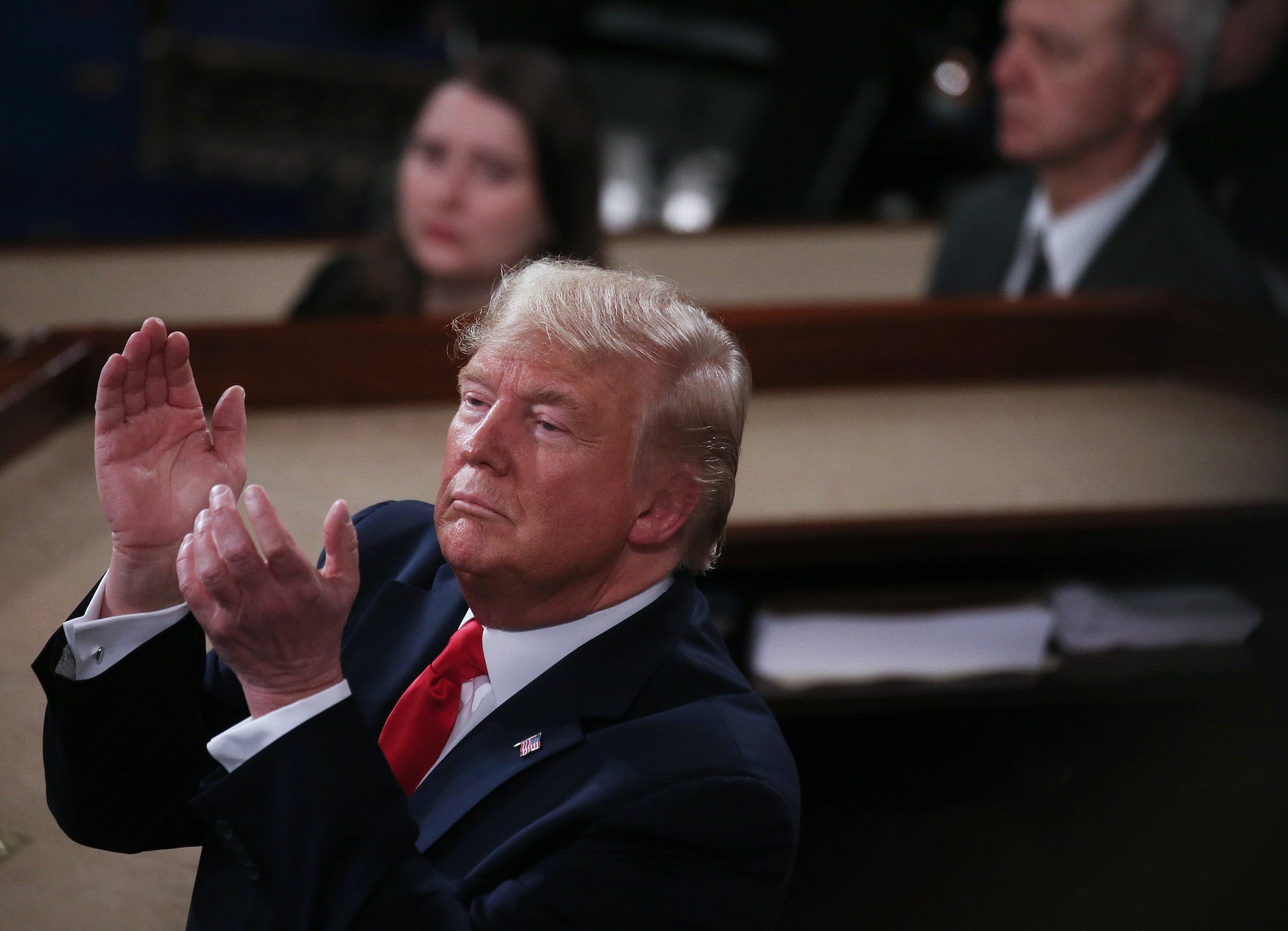 Donald Trump clapping