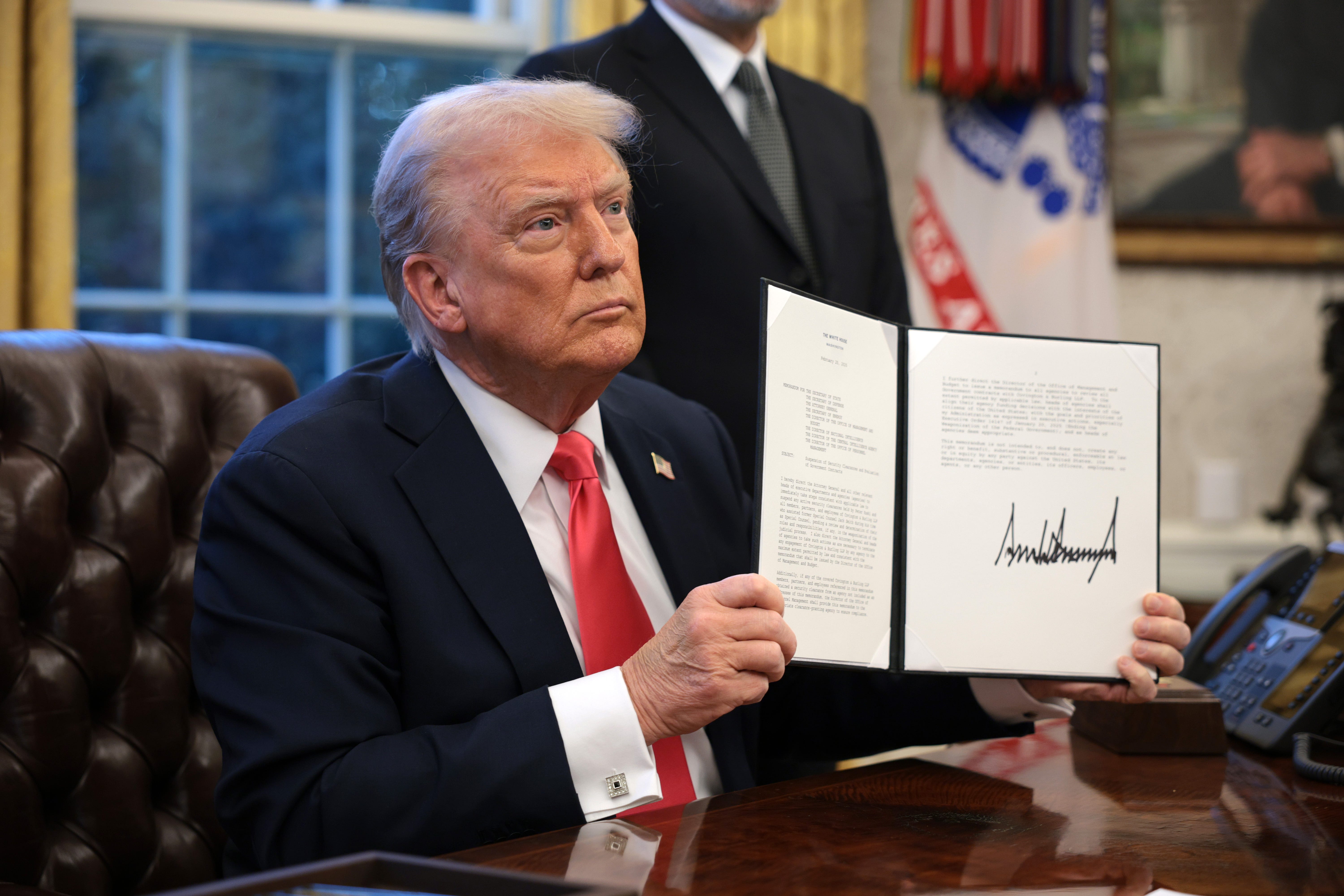 President Donald Trump has been signing executive orders against legal powerhouses such as Covington & Burling and WilmerHale.