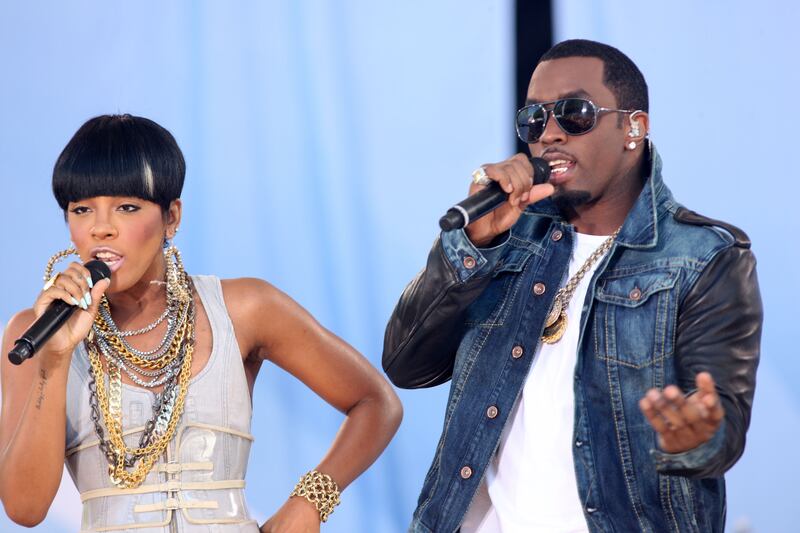 Recording artist Dawn Richard and Diddy perform on ABC's