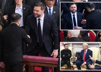Vance and Zelensky shake hands at Pope Leo XIV’s inaugural mass — in first encounter since Oval Office blow-up