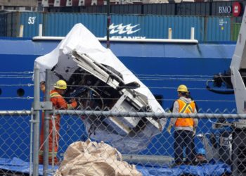 Vessel’s implosion can be heard on new video from expedition to Titanic wreckage