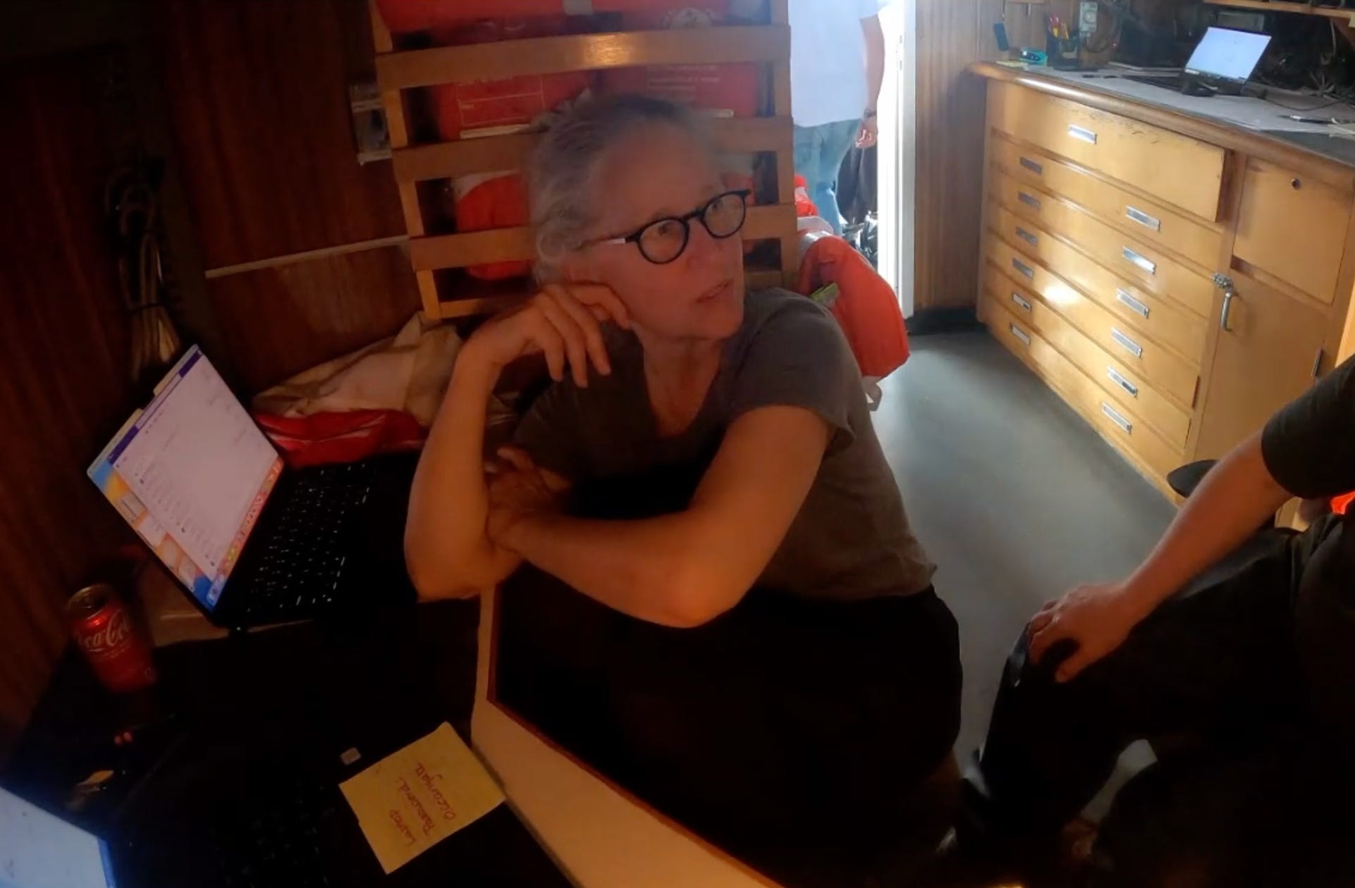 Screenshot from footage showing Stockton Rush's wife, Wendy Rush.