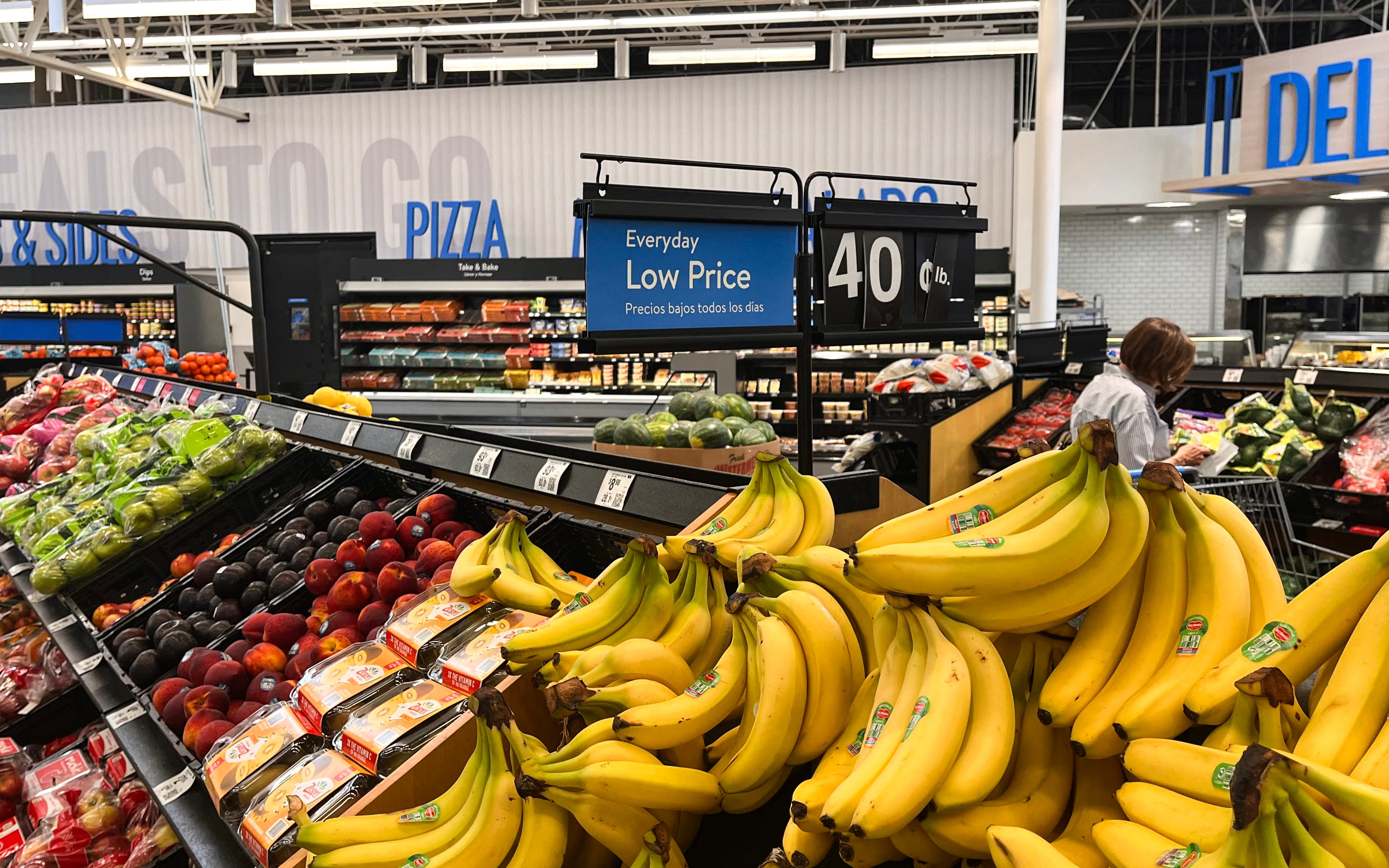 Fruit and vegetables are seen at a Walmart supermarket in Houston, Texas, on May 15.