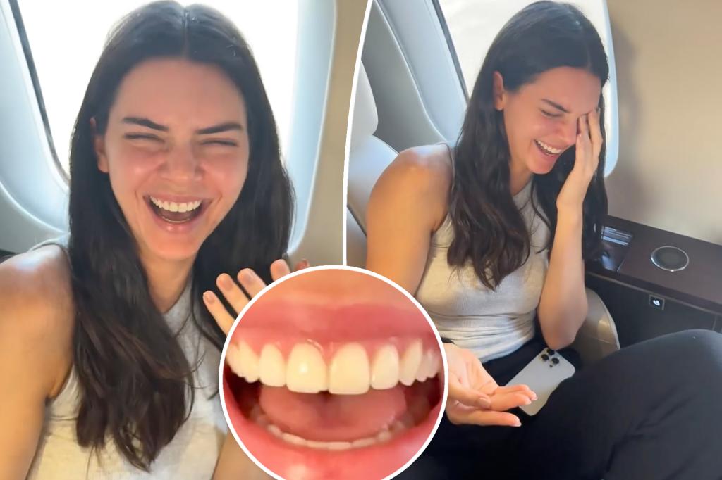 Watch Kendall Jenner realize she chipped her front tooth ahead of Knicks game
