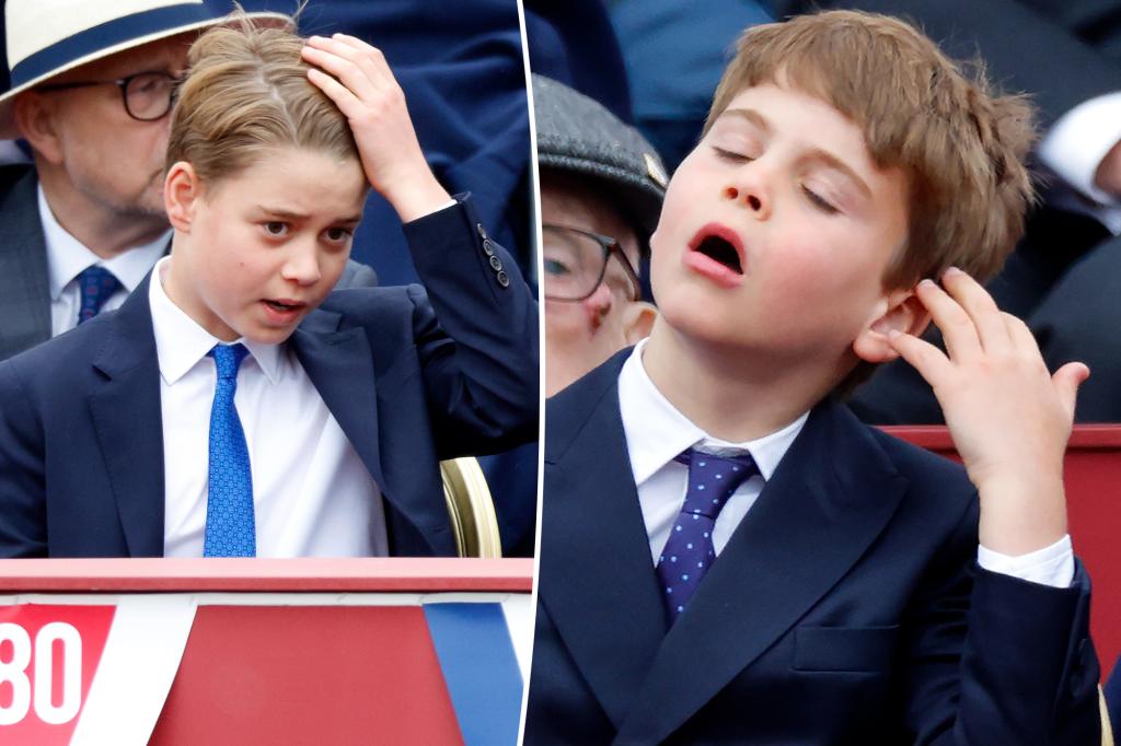 Watch Prince Louis mimic big brother Prince George during VE Day parade