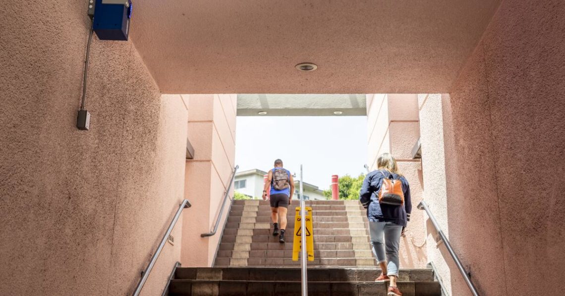 West Hollywood shopping center installs chirping device to discourage homeless from camping out. Will it work?