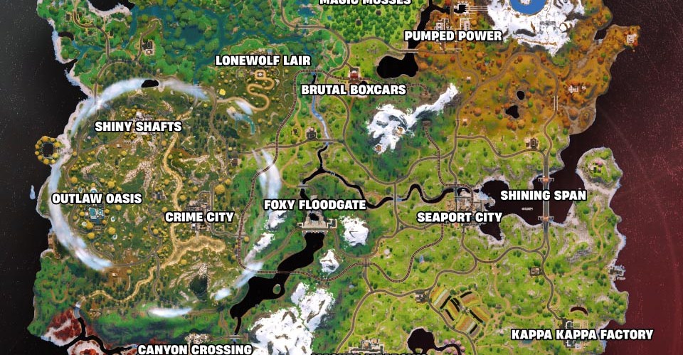 The Fortnite Chapter 6 Season 3 map