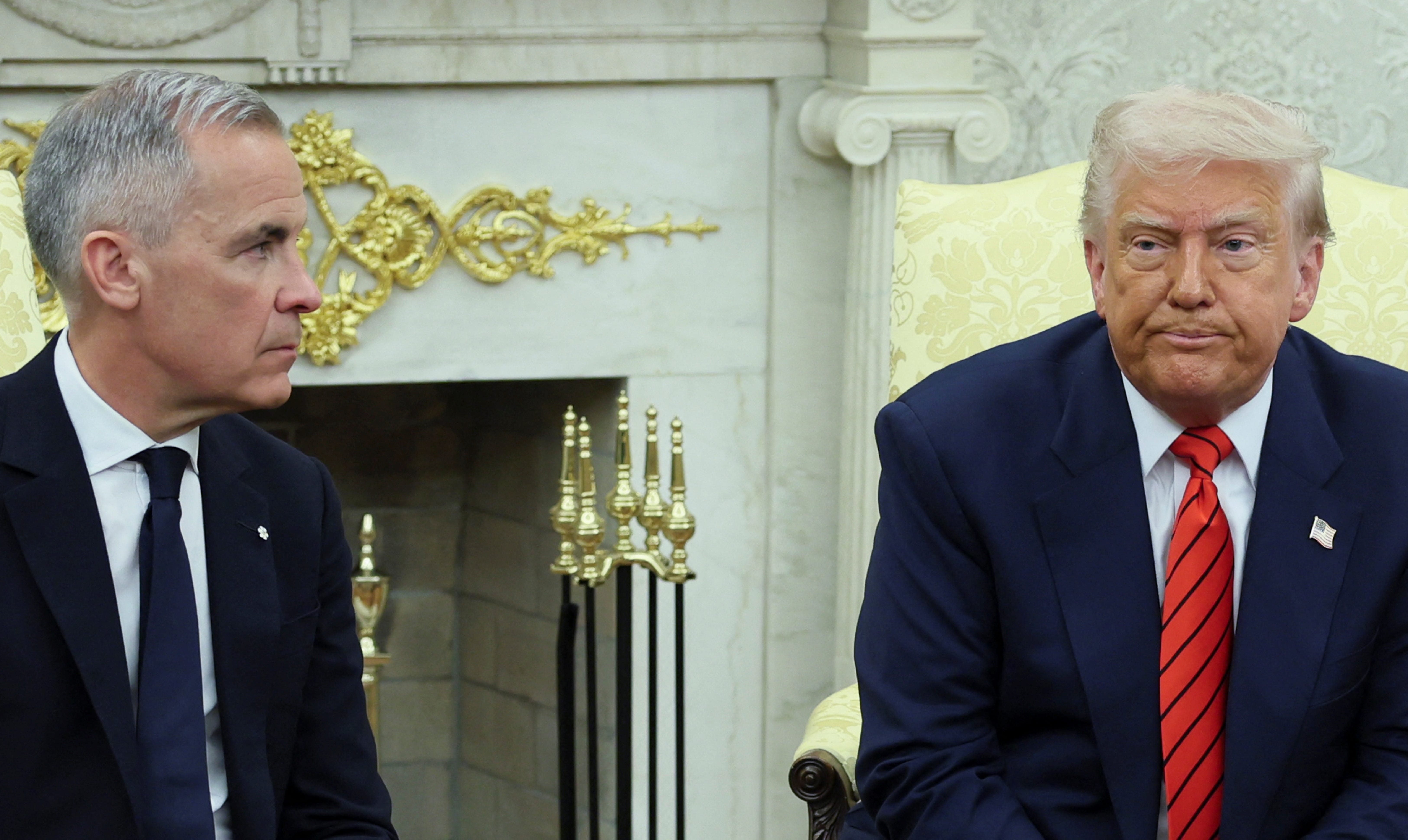 President Donald Trump meets Canadian Prime Minister Mark Carney in Washington
