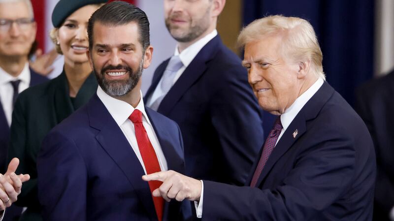 Donald Trump Jr. and Donald Trump.