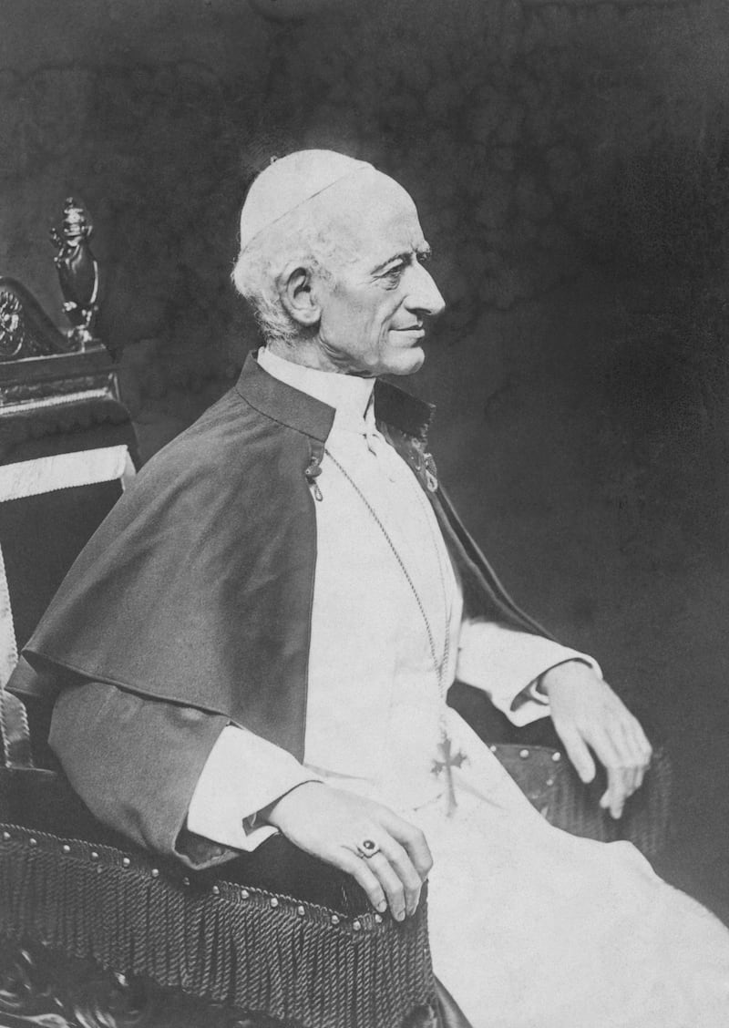 Pope Leo XIII was the pontiff between 1878 and 1903. He was a founding figure of the Catholic social justice tradition.