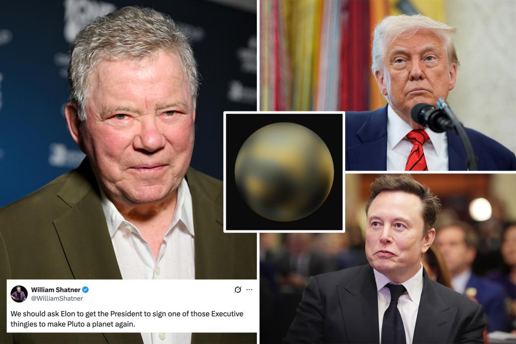 William Shatner makes planetary plea to Trump, Elon Musk: Make Pluto great again