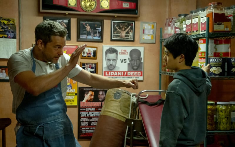 Ben Wang and Joshua Jackson, in Karate Kid: Legends