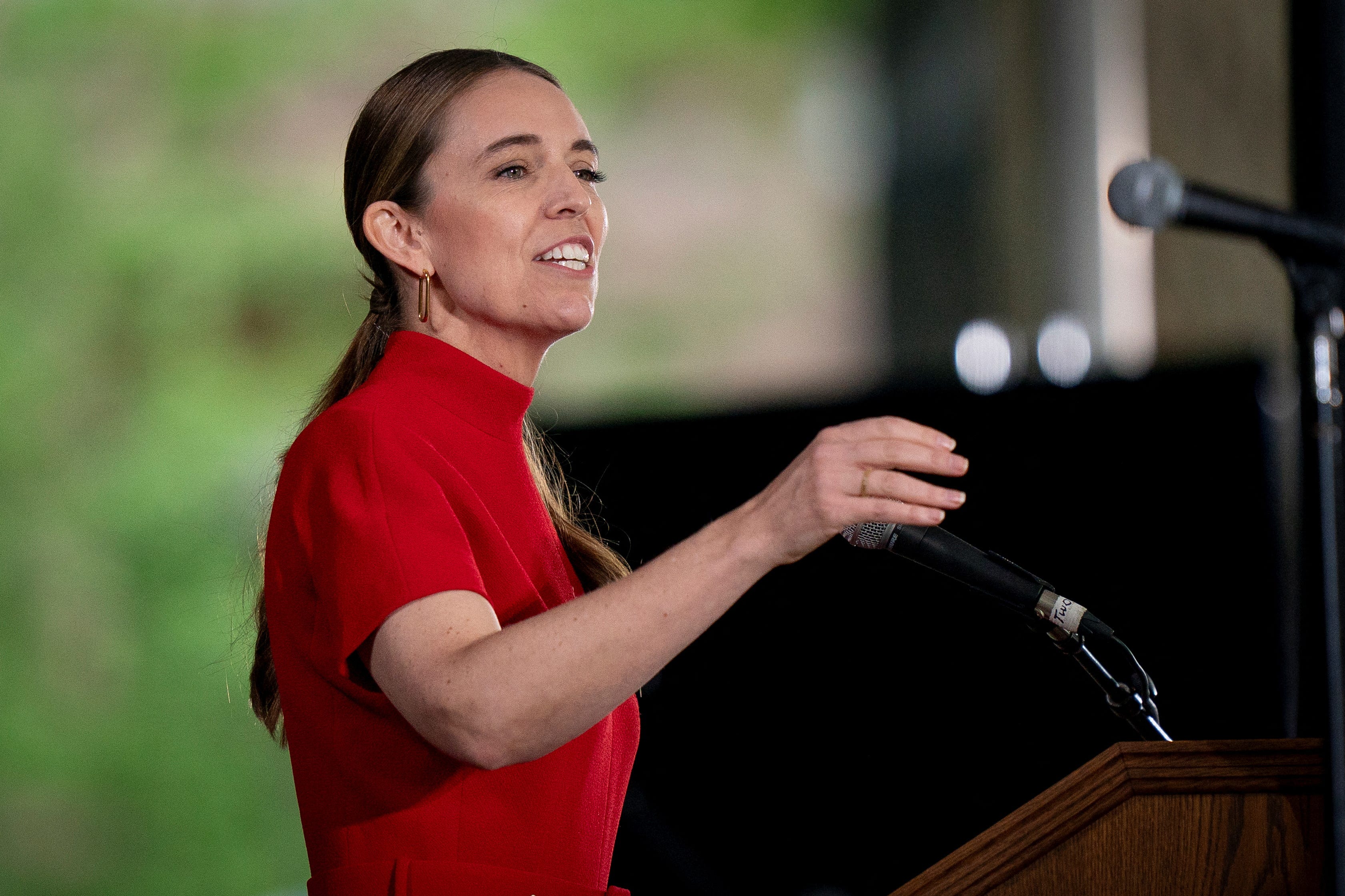 Former New Zealand Prime Minister Jacinda Ardern at Yale in New Haven, Connecticut, US, on May 18, 2025.