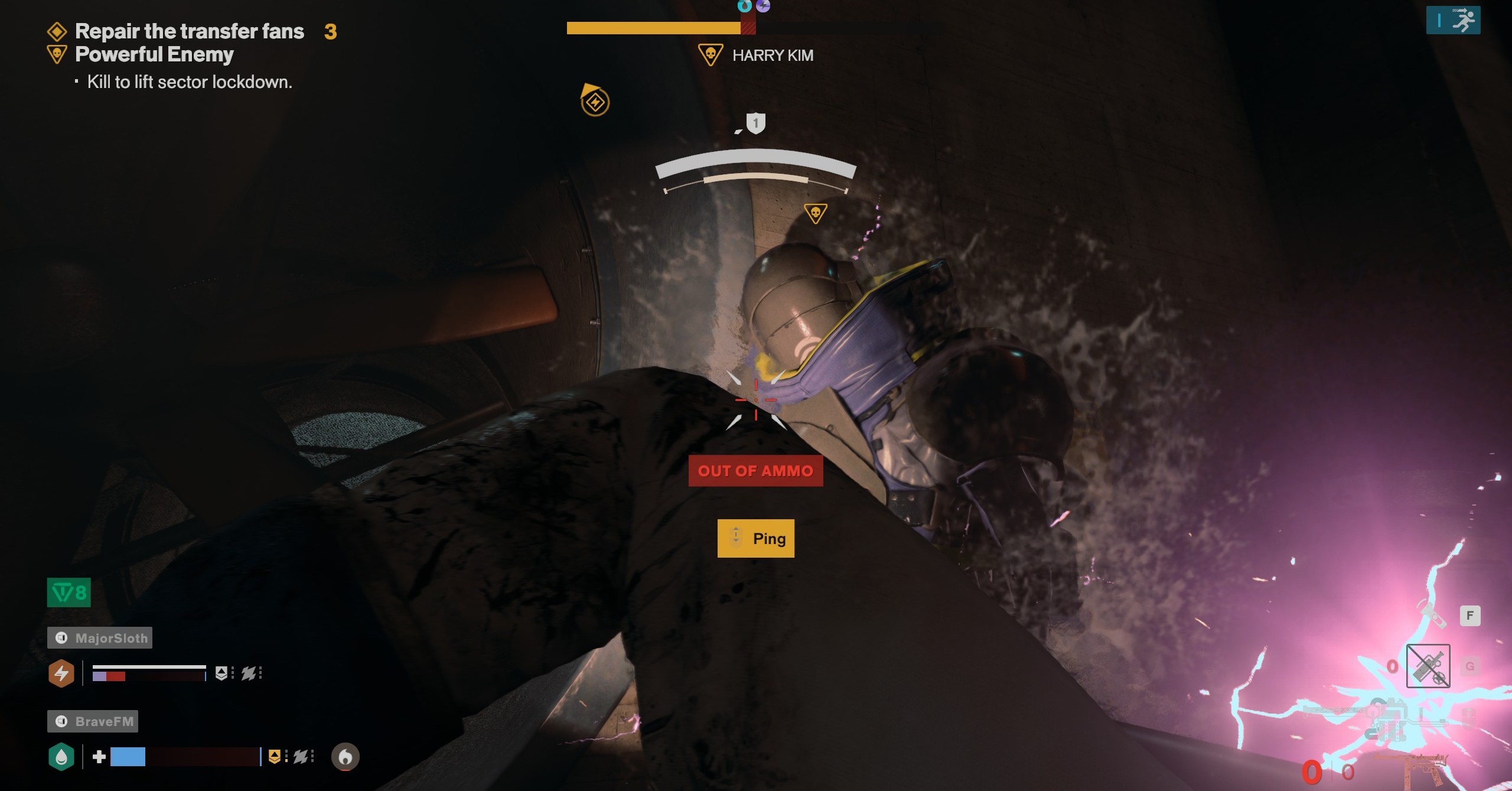 A cleaner using melee attacks after running out of ammo in FBC Firebreak