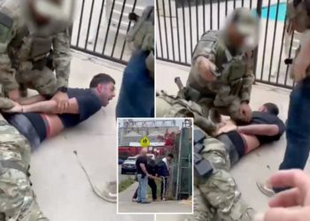 ‘Violent Venezuelan alien’ with possible Tren de Aragua ties caught with knife during ICE takedown in San Diego: video