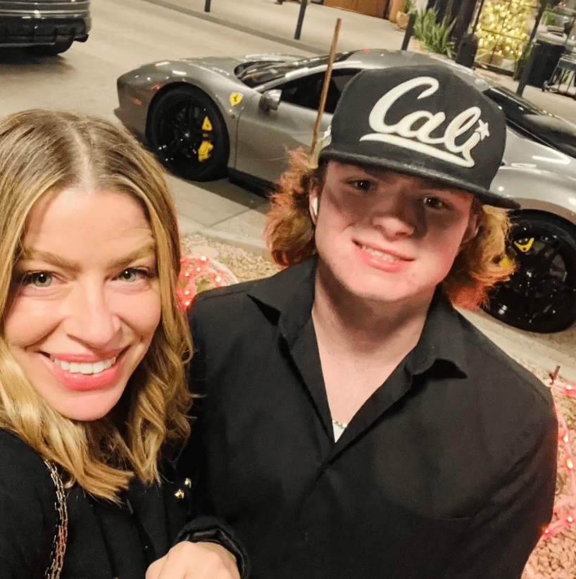 Evan Clark with his mom, Sandra Malibu Sweeney, before his death on May 26, 2025.