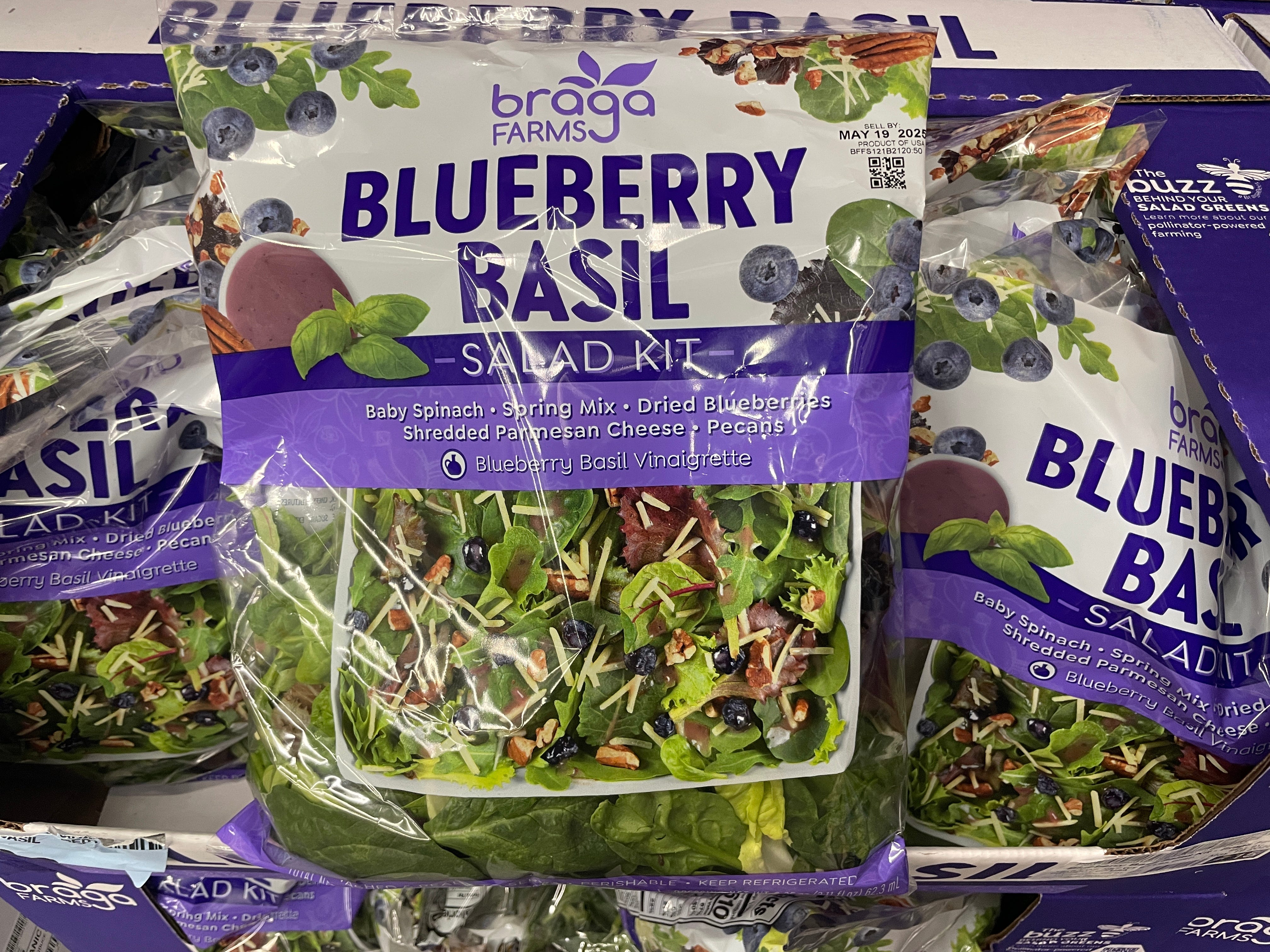 Blueberry basil salad kit at a Costco