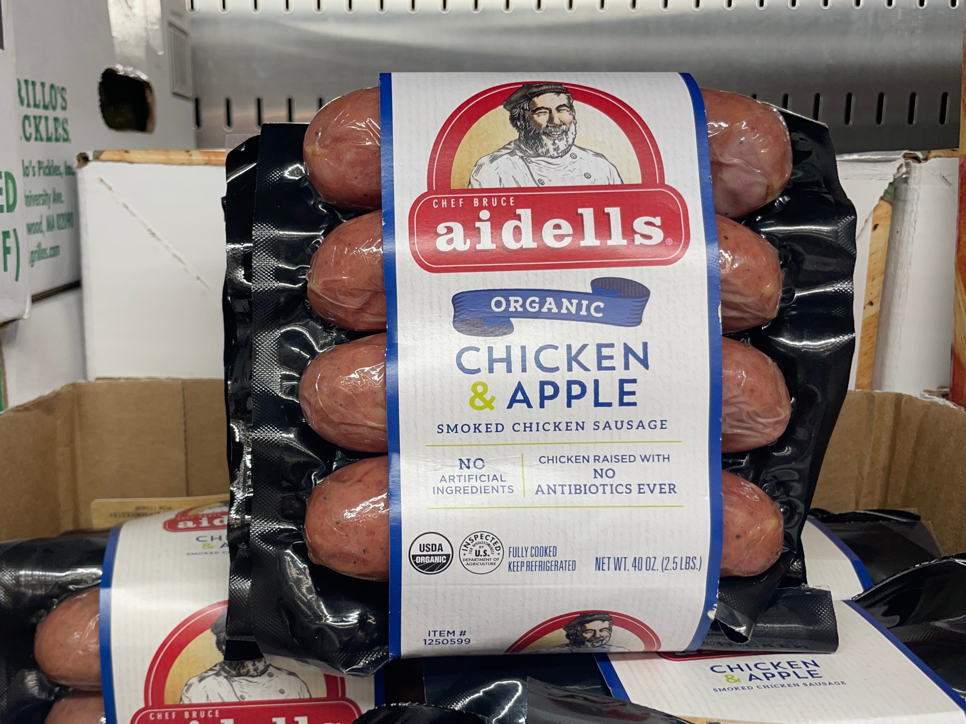Aidells chicken and apple sausage at Costco 
