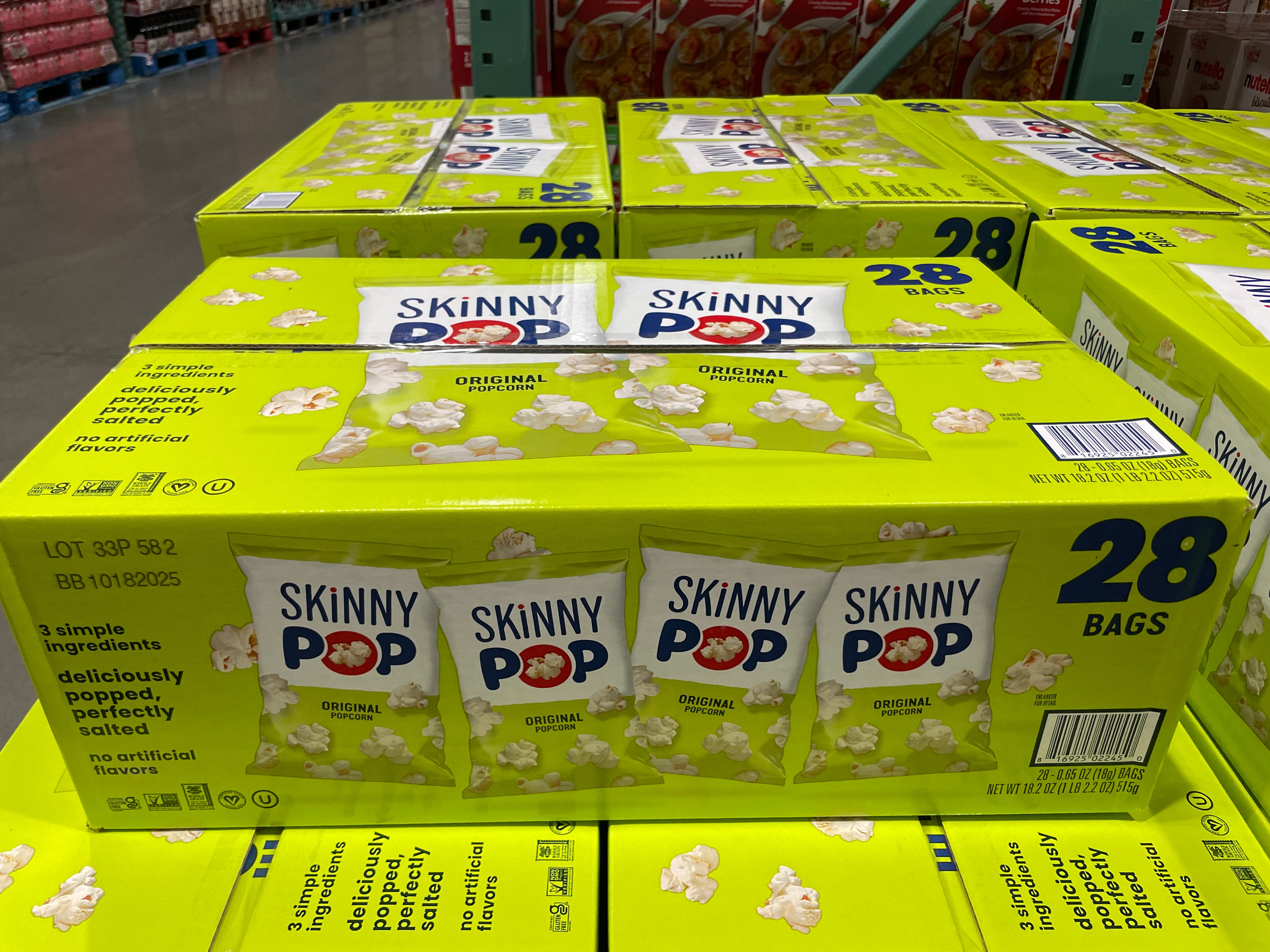 Skinny Pop pack of popcorn at a Costco