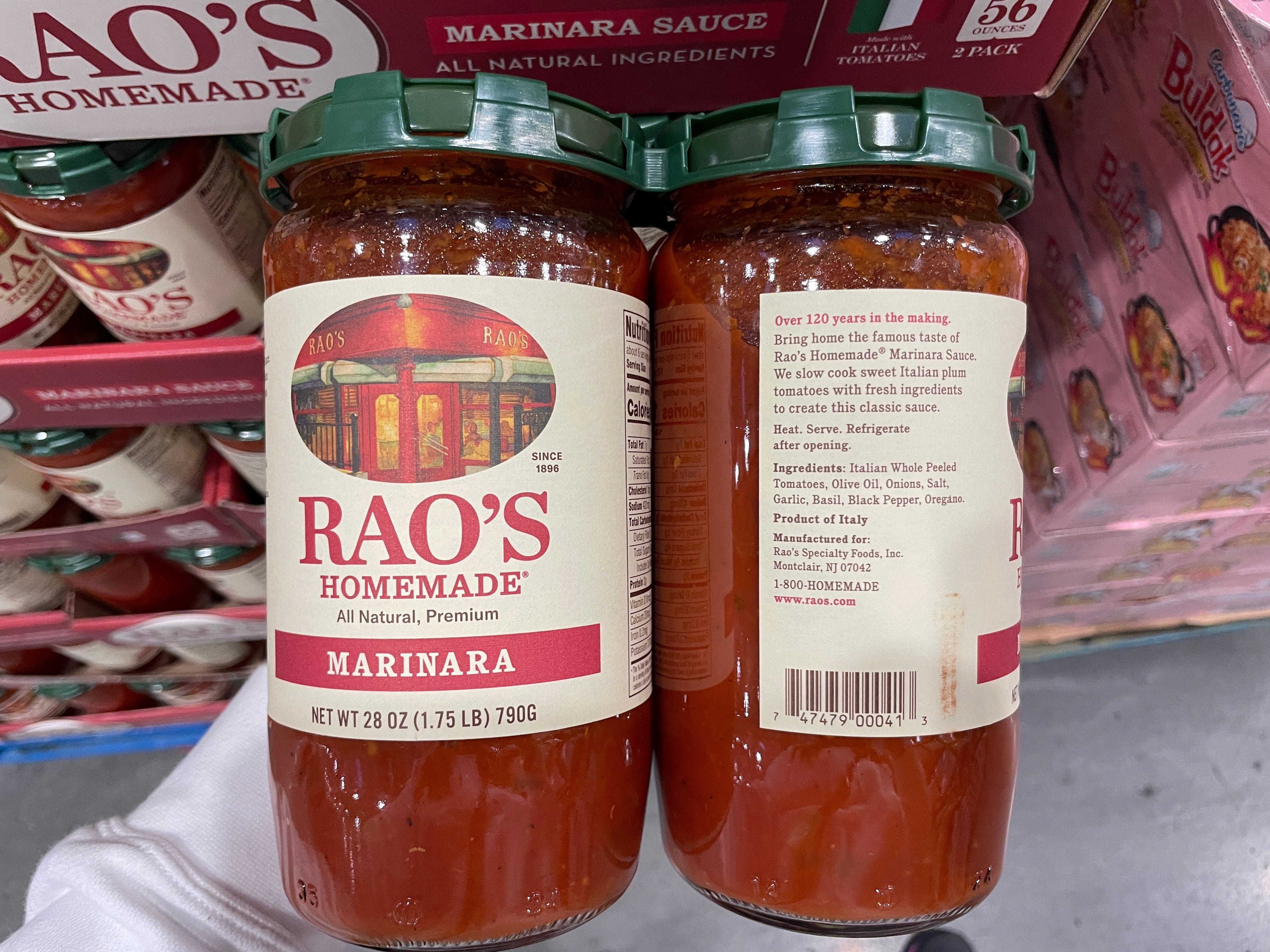 Rao's sauce two-pack at Costco