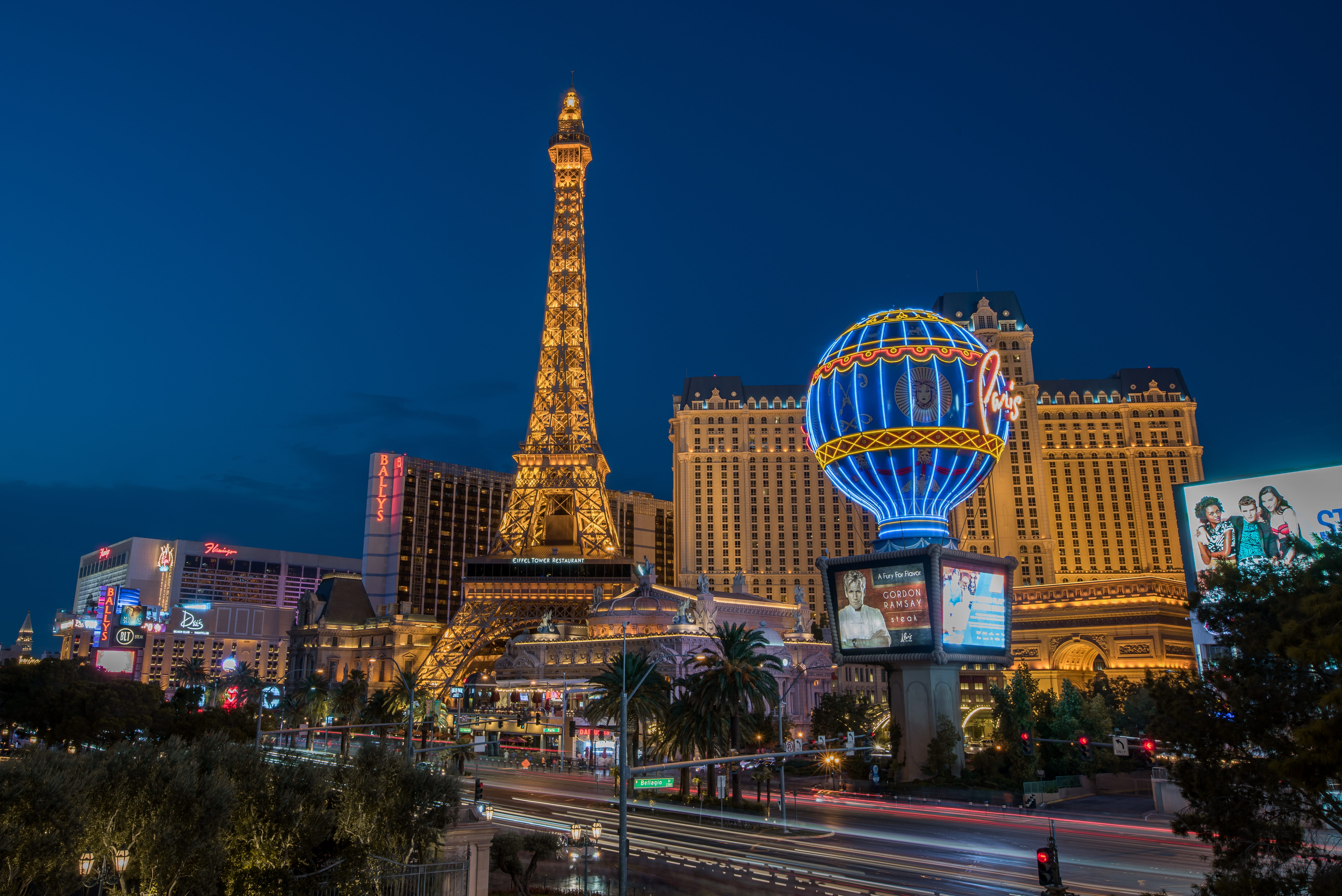 Las Vegas strip at night