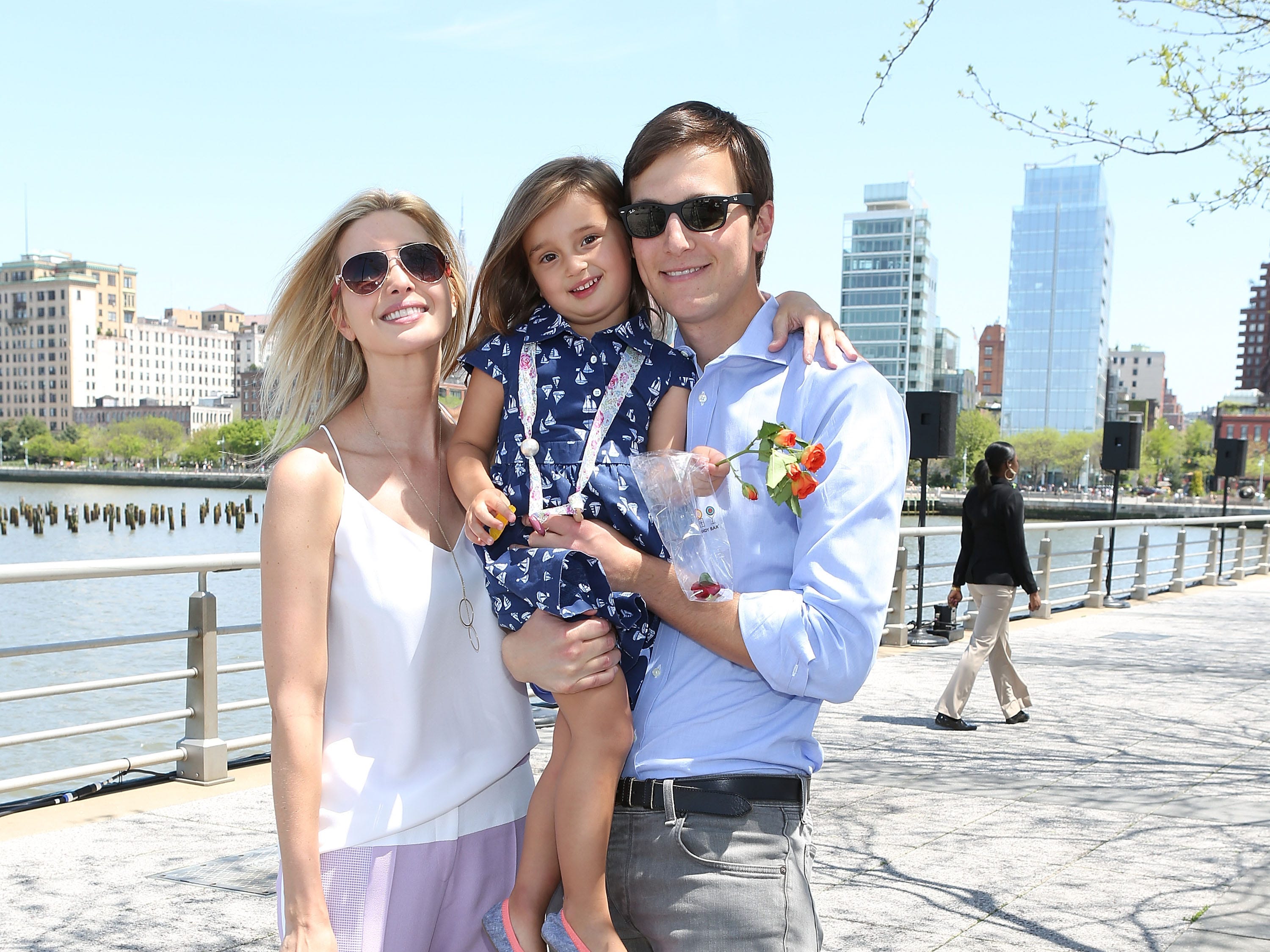 Ivanka Trump and Jared Kushner with daughter Arabella Kushner in 2014