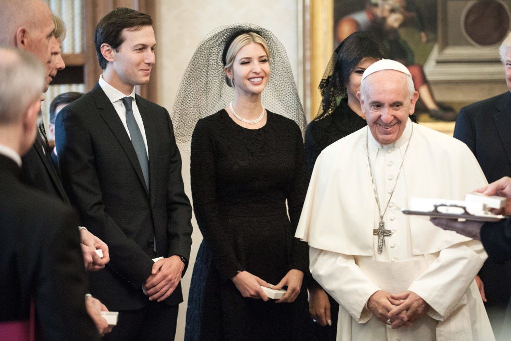 Jared Kushner and Ivanka Trump meet Pope Francis