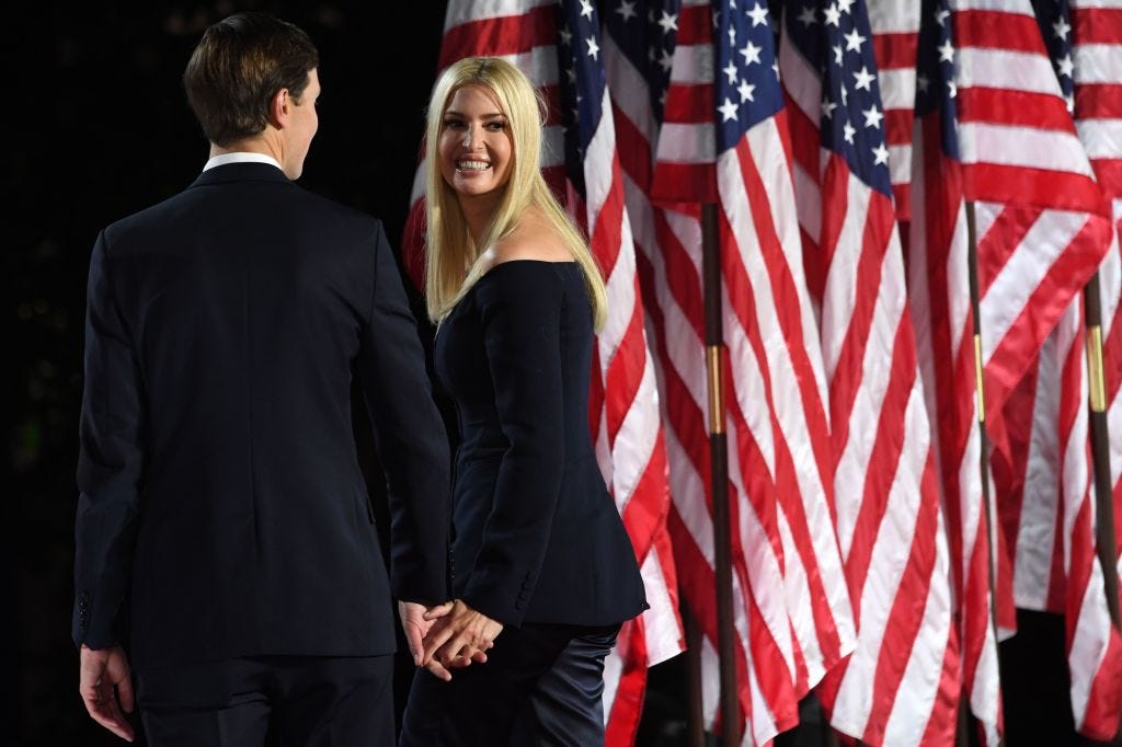 Jared Kushner and Ivanka Trump at the 2020 Republican National Convention.