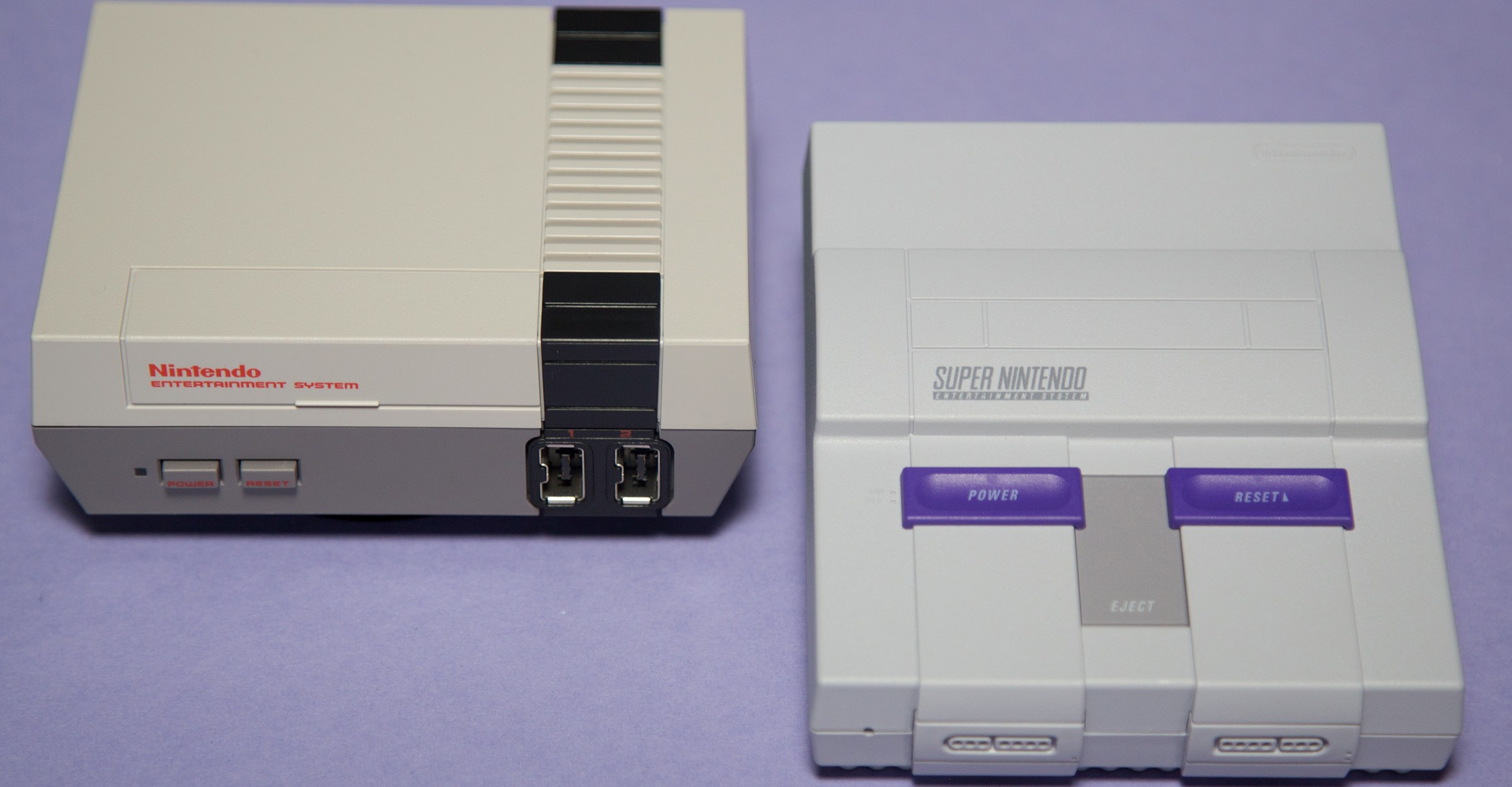 The photo of the SNES Classic and NES Classic side by side