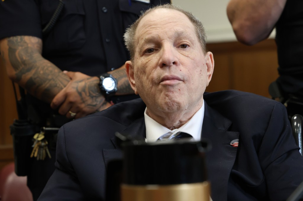 Harvey Weinstein appears for his retrial at Manhattan Criminal Court on May 30, 2025 in New York City.