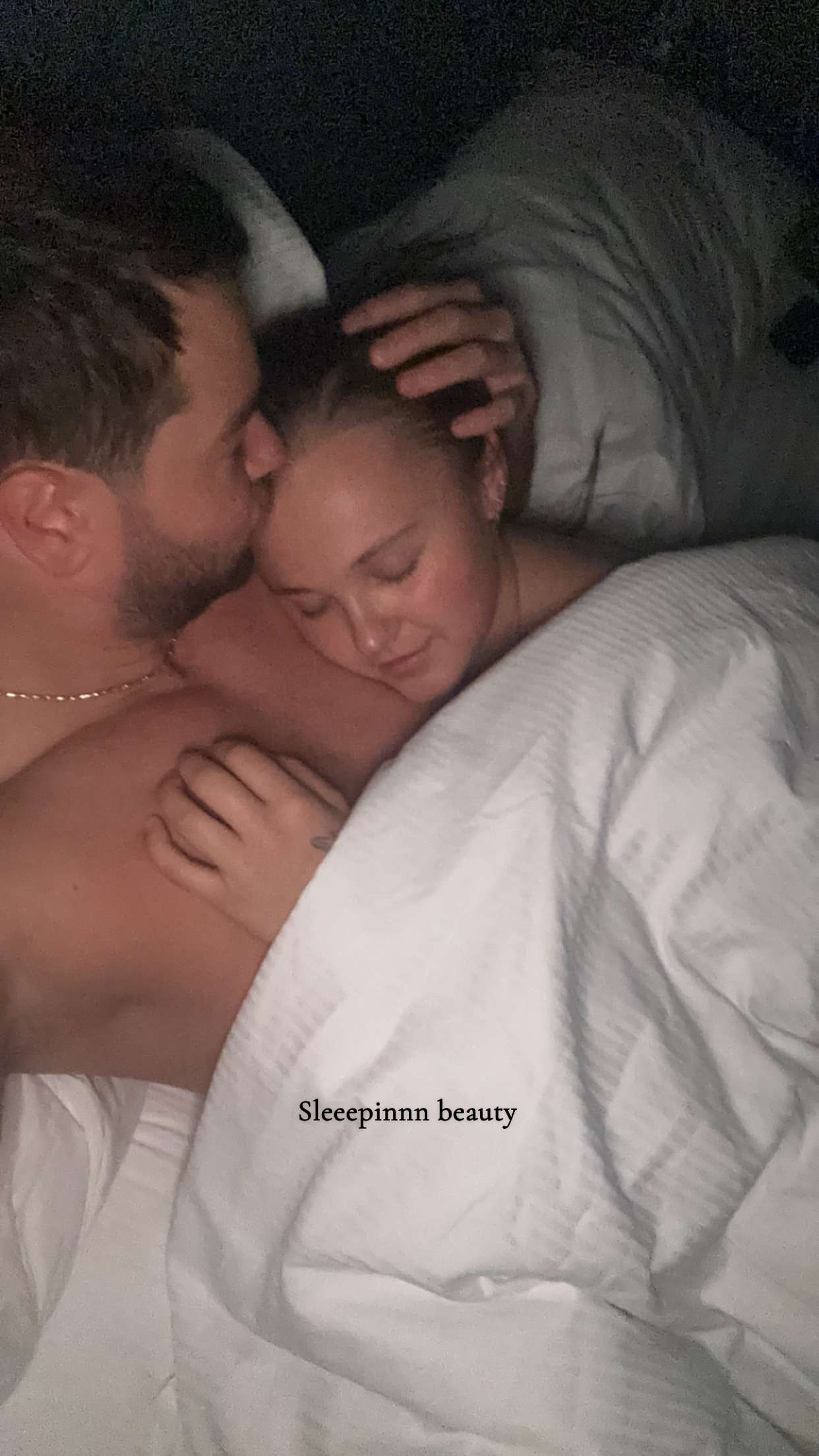 Chris hughes and JoJo Siwa in bed