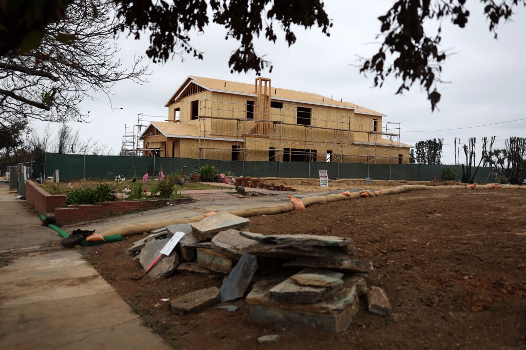 A newly-cleared lot in the Palisades.