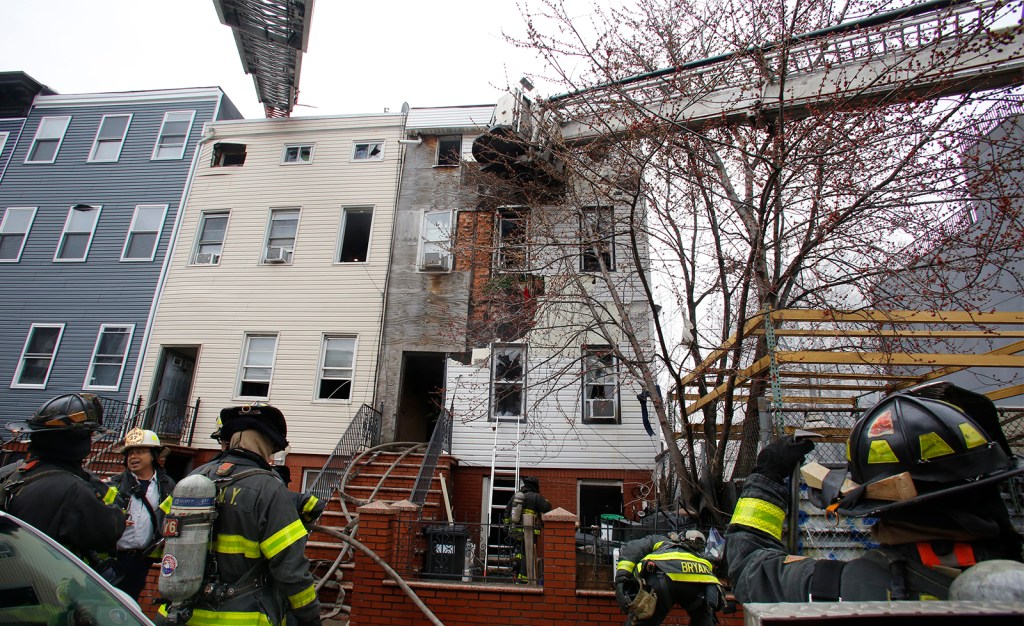 The FDNY at the two-alarm fire in Brooklyn on March 16, 2025.